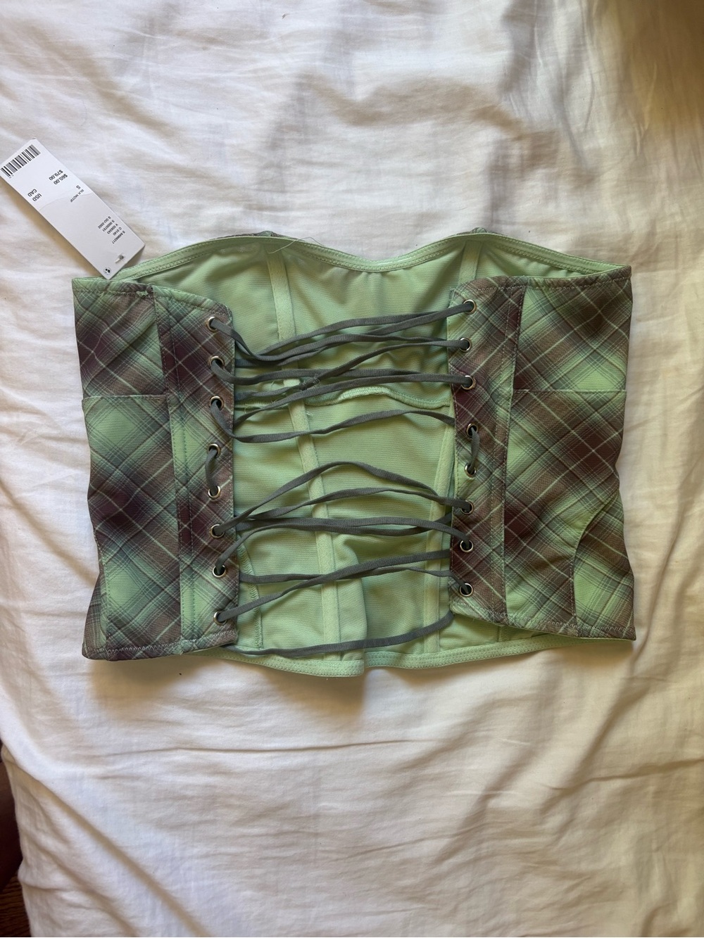 Urban Outfitters Green Corset Top - Picture 2 of 5
